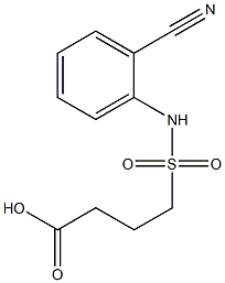 4-[(2-cyanophenyl)sulfamoyl]butanoic acid Struktur