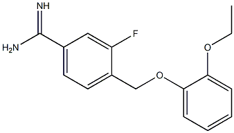 4-[(2-ethoxyphenoxy)methyl]-3-fluorobenzenecarboximidamide 结构式