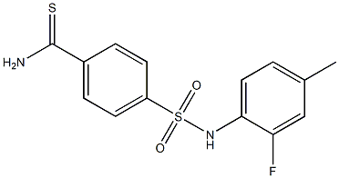 4-[(2-fluoro-4-methylphenyl)sulfamoyl]benzene-1-carbothioamide Structure