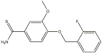 4-[(2-fluorobenzyl)oxy]-3-methoxybenzenecarbothioamide Struktur