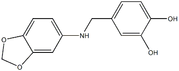 4-[(2H-1,3-benzodioxol-5-ylamino)methyl]benzene-1,2-diol,,结构式