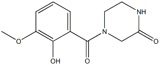 4-[(2-hydroxy-3-methoxyphenyl)carbonyl]piperazin-2-one Structure