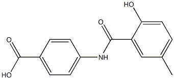 4-[(2-hydroxy-5-methylbenzene)amido]benzoic acid Structure