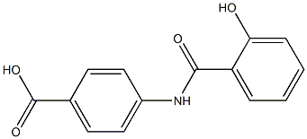 4-(2-ヒドロキシベンズアミド)安息香酸 化学構造式