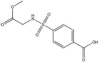 4-[(2-methoxy-2-oxoethyl)sulfamoyl]benzoic acid 结构式