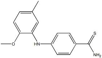 4-[(2-methoxy-5-methylphenyl)amino]benzene-1-carbothioamide 化学構造式