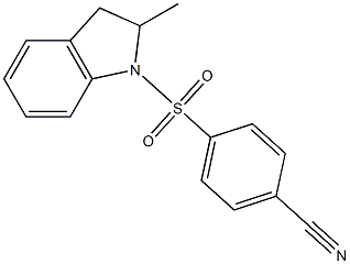4-[(2-methyl-2,3-dihydro-1H-indol-1-yl)sulfonyl]benzonitrile Structure