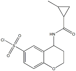 4-[(2-methylcyclopropane)amido]-3,4-dihydro-2H-1-benzopyran-6-sulfonyl chloride Structure