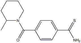 4-[(2-methylpiperidin-1-yl)carbonyl]benzenecarbothioamide Structure