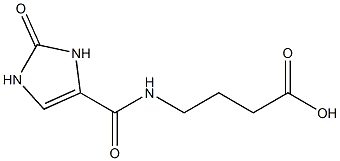 4-[(2-oxo-2,3-dihydro-1H-imidazol-4-yl)formamido]butanoic acid Struktur