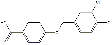 4-[(3,4-dichlorophenyl)methoxy]benzoic acid,,结构式