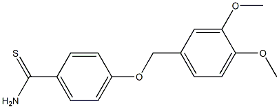 4-[(3,4-dimethoxyphenyl)methoxy]benzene-1-carbothioamide 结构式