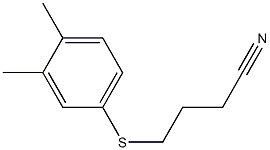 4-[(3,4-dimethylphenyl)sulfanyl]butanenitrile Structure