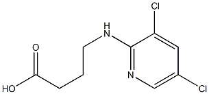 4-[(3,5-dichloropyridin-2-yl)amino]butanoic acid 化学構造式