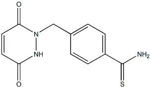 4-[(3,6-dioxo-3,6-dihydropyridazin-1(2H)-yl)methyl]benzenecarbothioamide Struktur