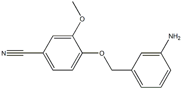 4-[(3-aminophenyl)methoxy]-3-methoxybenzonitrile 化学構造式