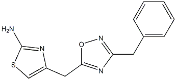 4-[(3-benzyl-1,2,4-oxadiazol-5-yl)methyl]-1,3-thiazol-2-amine 结构式
