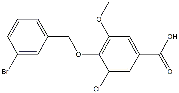 4-[(3-bromophenyl)methoxy]-3-chloro-5-methoxybenzoic acid