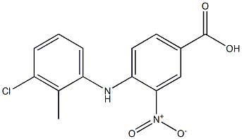 4-[(3-chloro-2-methylphenyl)amino]-3-nitrobenzoic acid,,结构式