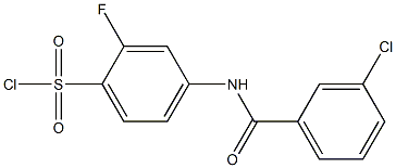 4-[(3-chlorobenzene)amido]-2-fluorobenzene-1-sulfonyl chloride,,结构式