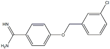 4-[(3-chlorobenzyl)oxy]benzenecarboximidamide Struktur