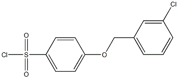 4-[(3-chlorophenyl)methoxy]benzene-1-sulfonyl chloride 结构式