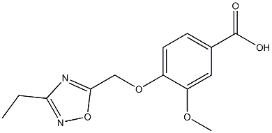 4-[(3-ethyl-1,2,4-oxadiazol-5-yl)methoxy]-3-methoxybenzoic acid Structure