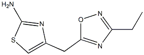 4-[(3-ethyl-1,2,4-oxadiazol-5-yl)methyl]-1,3-thiazol-2-amine 化学構造式