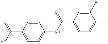4-[(3-fluoro-4-methylbenzoyl)amino]benzoic acid Structure