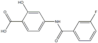 4-[(3-fluorobenzoyl)amino]-2-hydroxybenzoic acid