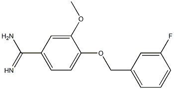 4-[(3-fluorobenzyl)oxy]-3-methoxybenzenecarboximidamide 化学構造式
