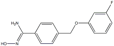4-[(3-fluorophenoxy)methyl]-N'-hydroxybenzenecarboximidamide Struktur