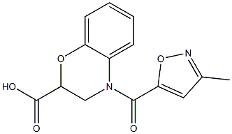 4-[(3-methyl-1,2-oxazol-5-yl)carbonyl]-3,4-dihydro-2H-1,4-benzoxazine-2-carboxylic acid|