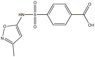 4-[(3-methyl-1,2-oxazol-5-yl)sulfamoyl]benzoic acid 结构式