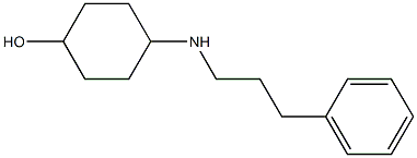4-[(3-phenylpropyl)amino]cyclohexan-1-ol,,结构式