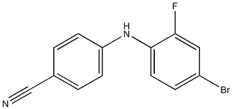 4-[(4-bromo-2-fluorophenyl)amino]benzonitrile 结构式