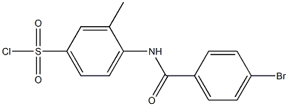 4-[(4-bromobenzene)amido]-3-methylbenzene-1-sulfonyl chloride,,结构式