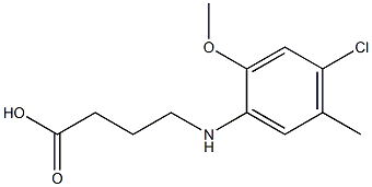 4-[(4-chloro-2-methoxy-5-methylphenyl)amino]butanoic acid,,结构式