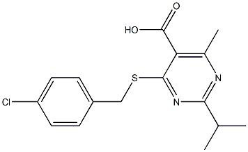 4-[(4-chlorobenzyl)thio]-2-isopropyl-6-methylpyrimidine-5-carboxylic acid|