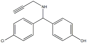 4-[(4-chlorophenyl)(prop-2-yn-1-ylamino)methyl]phenol 结构式