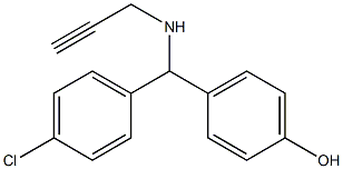 4-[(4-chlorophenyl)(prop-2-yn-1-ylamino)methyl]phenol,,结构式