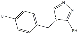 4-[(4-chlorophenyl)methyl]-4H-1,2,4-triazole-3-thiol 化学構造式