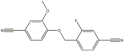 4-[(4-cyano-2-fluorobenzyl)oxy]-3-methoxybenzonitrile Struktur