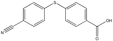 4-[(4-cyanophenyl)sulfanyl]benzoic acid 化学構造式