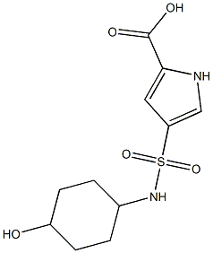 4-[(4-hydroxycyclohexyl)sulfamoyl]-1H-pyrrole-2-carboxylic acid Structure