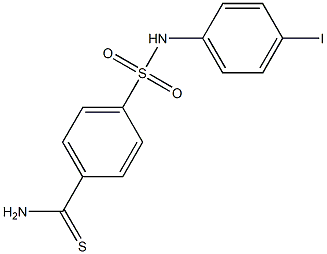 4-[(4-iodophenyl)sulfamoyl]benzene-1-carbothioamide Structure