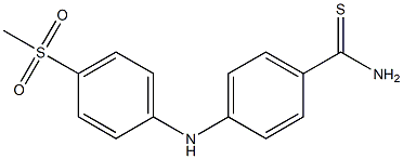 4-[(4-methanesulfonylphenyl)amino]benzene-1-carbothioamide 化学構造式