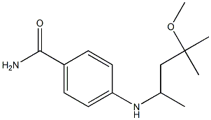 4-[(4-methoxy-4-methylpentan-2-yl)amino]benzamide 化学構造式