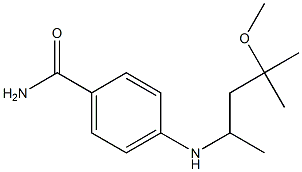 4-[(4-methoxy-4-methylpentan-2-yl)amino]benzamide|