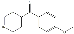 4-[(4-methoxyphenyl)carbonyl]piperidine,,结构式